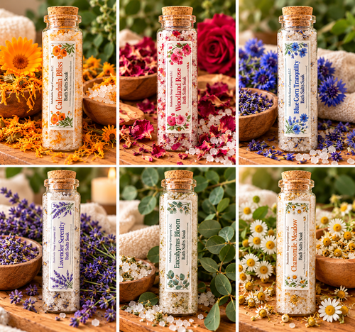 Botanical Bath Salts Soak | Handcrafted Floral Bath Soak