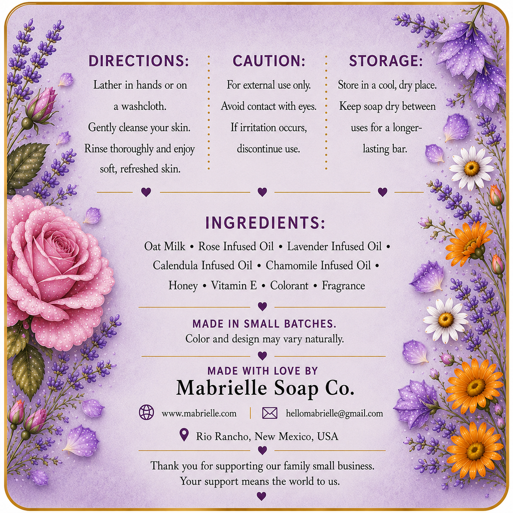 Botanical Infused | Feminine Care Handcrafted Bar