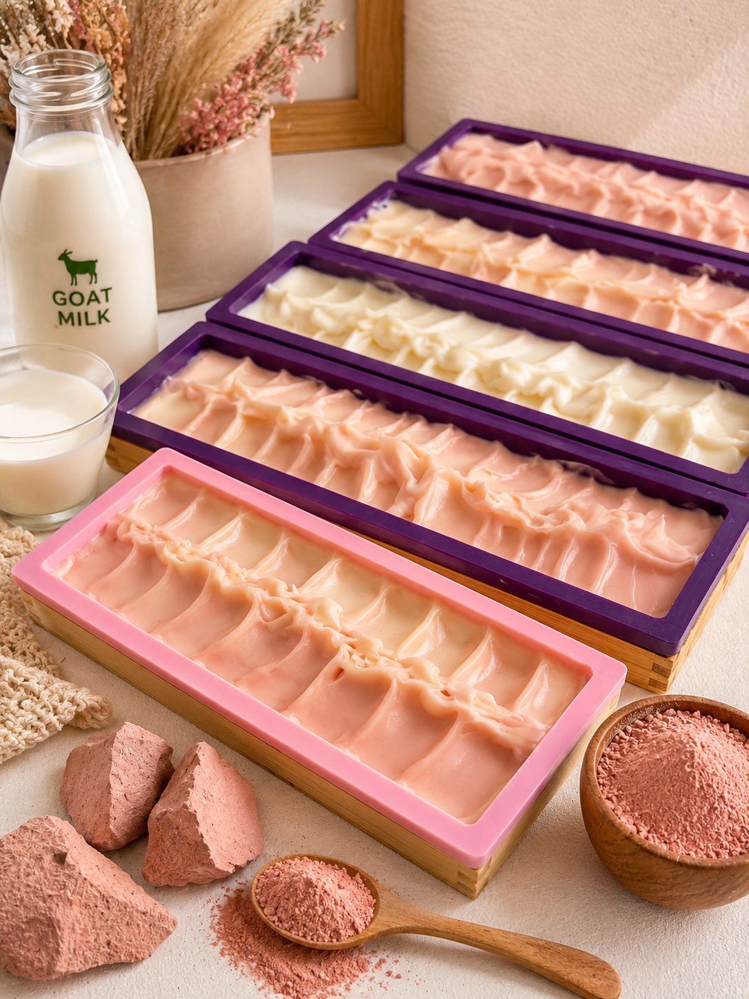 Lumierre | Pink Clay, Alpha Arbutin, Glutathione & Kojic Goat Milk Artisan Soap