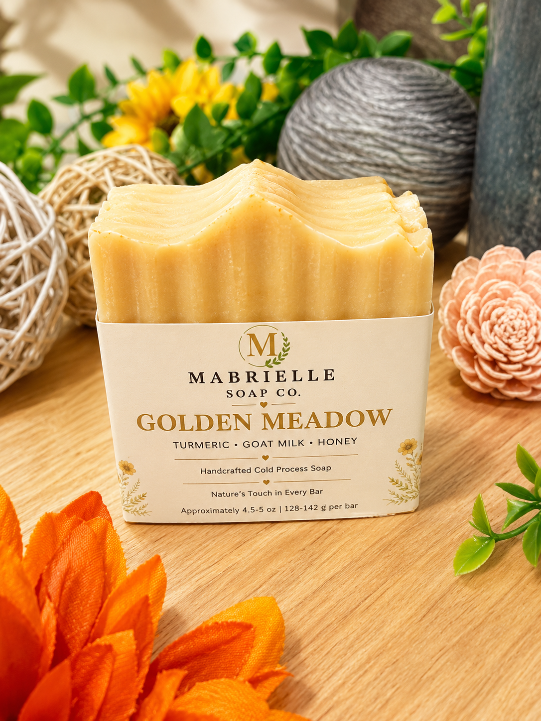 Golden Meadow Turmeric Milk & Honey Bar Soap | Handcrafted Cold Process Soap