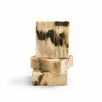 Mabrielle Moringa Grove Goat Milk Artisan Soap bars stacked on white background professional studio shot